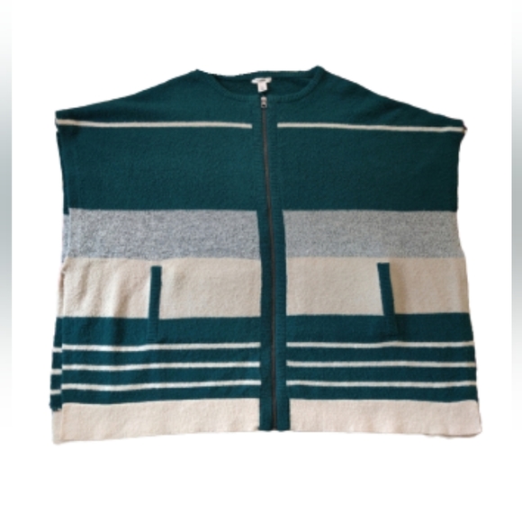 Caslon Wool Blend Oversized Poncho Sweater - Picture 1 of 7